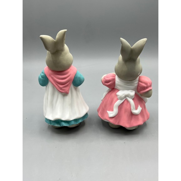 Vintage Carrot Patch Square Dept 56 Maypole Bunnies Vintage Easter Bunny - Picture 6 of 9